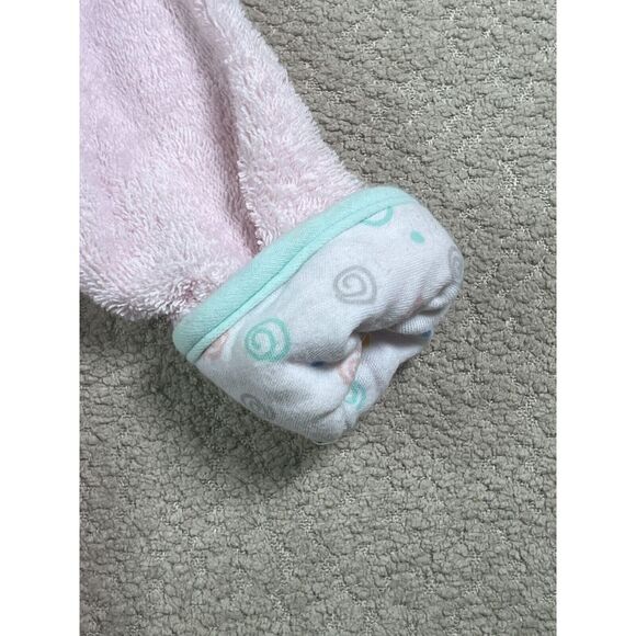 Just Born Baby Girl Pink Hooded Octopus Bath Robe Size 0-9 Months Terry Cloth - Picture 6 of 8